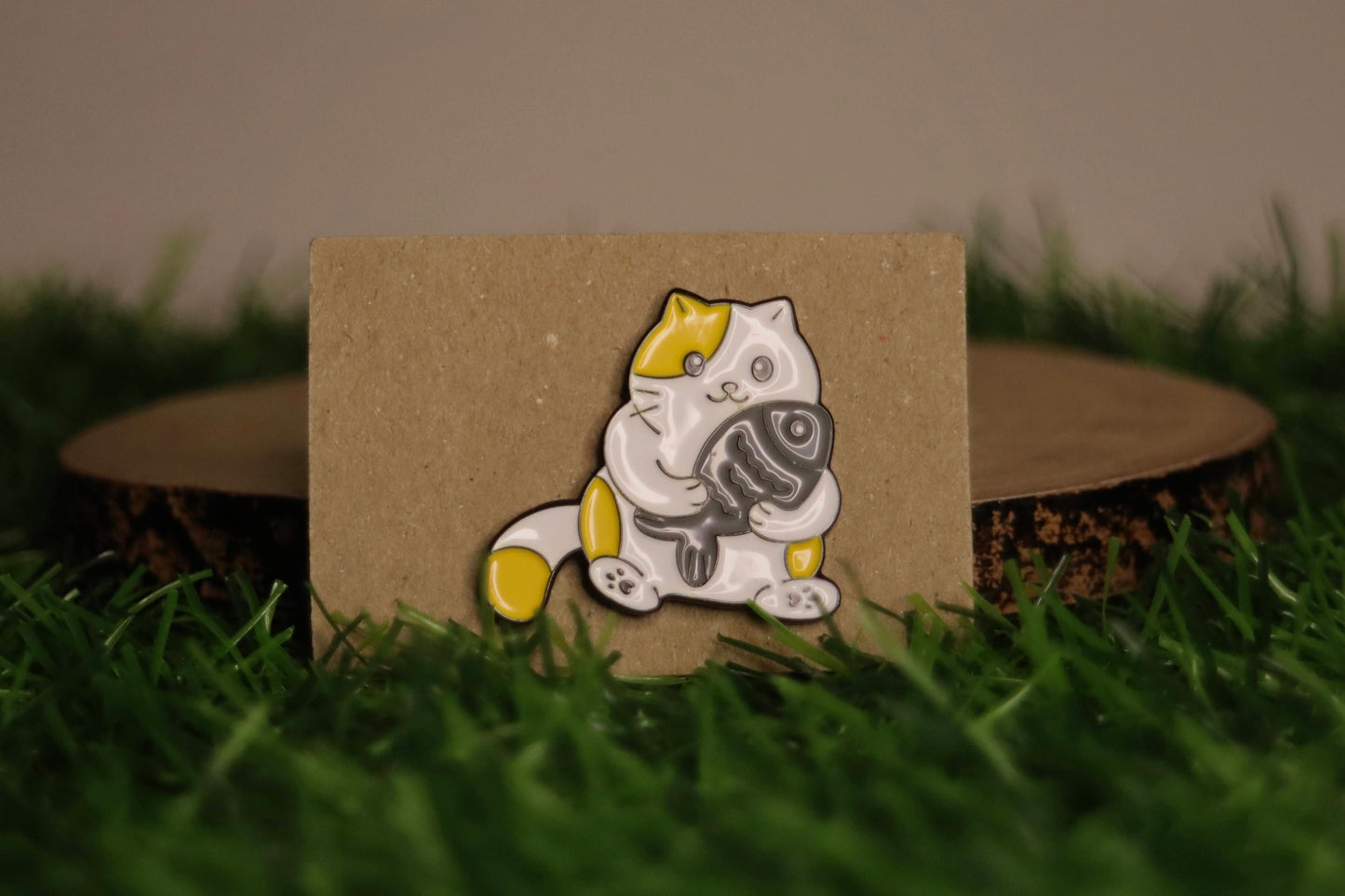 Cat With Fish Pin