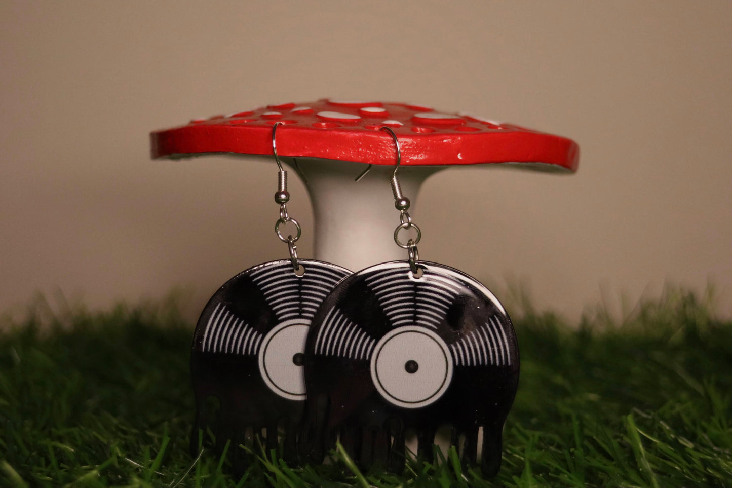 Melting Vinyl Record Earrings