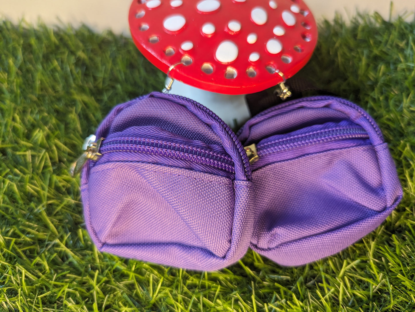 Purple Backpack Earrings