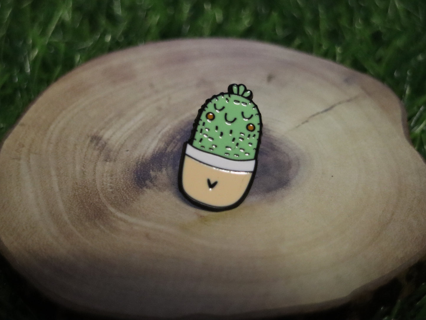 Rosy Cheek Potted Cactus Pin