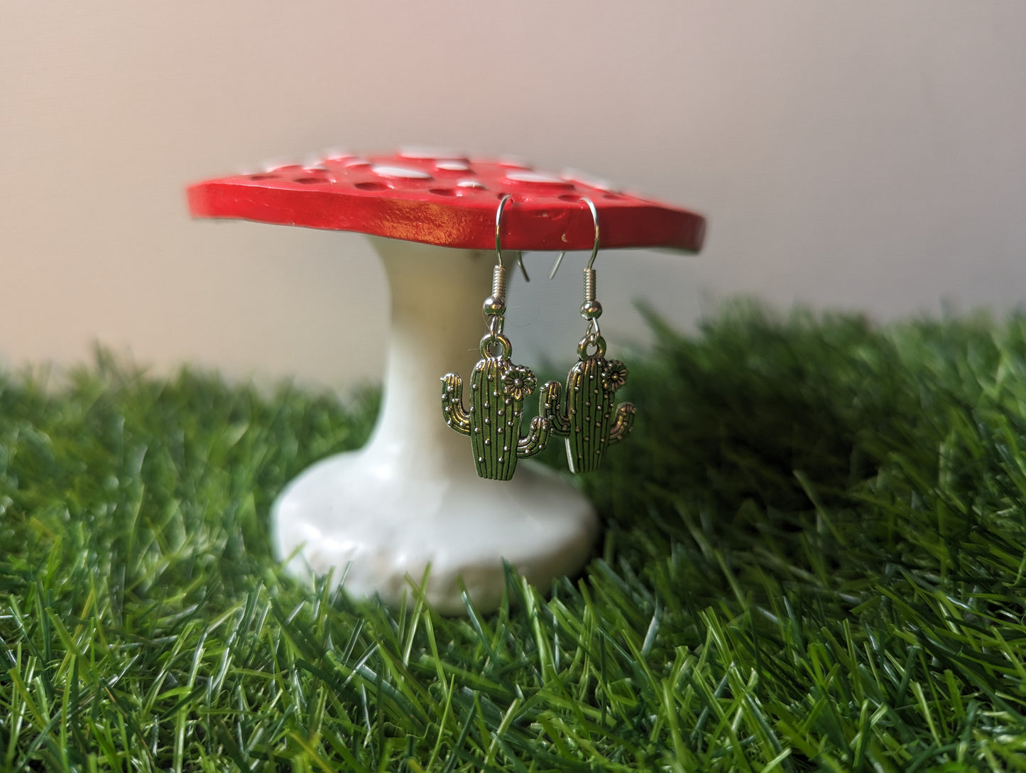 Silver Cactus Earrings