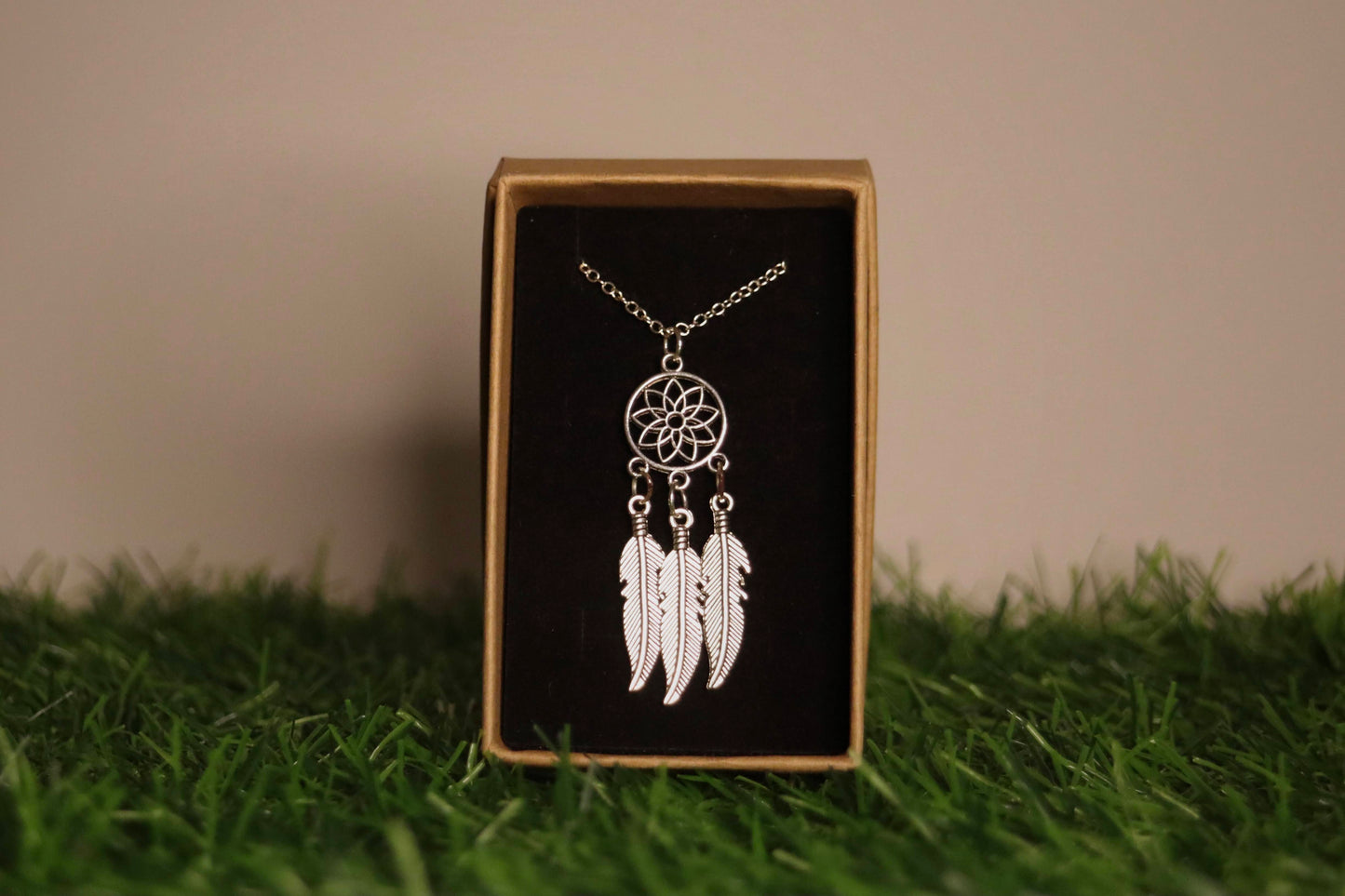 Silver Dream Catcher Necklace