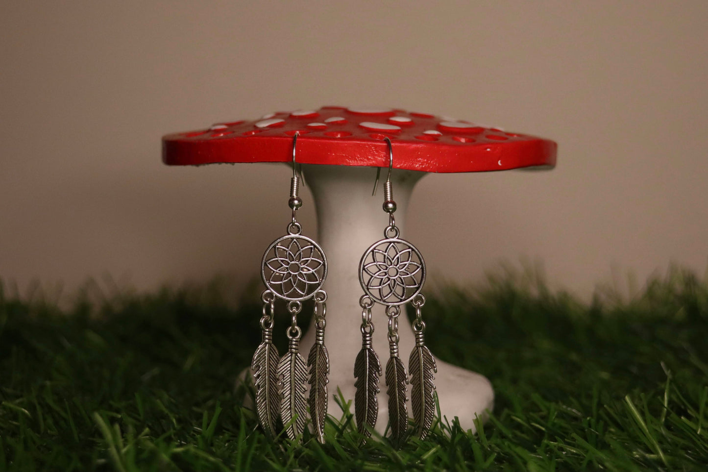 Silver Dreamcatcher Earrings