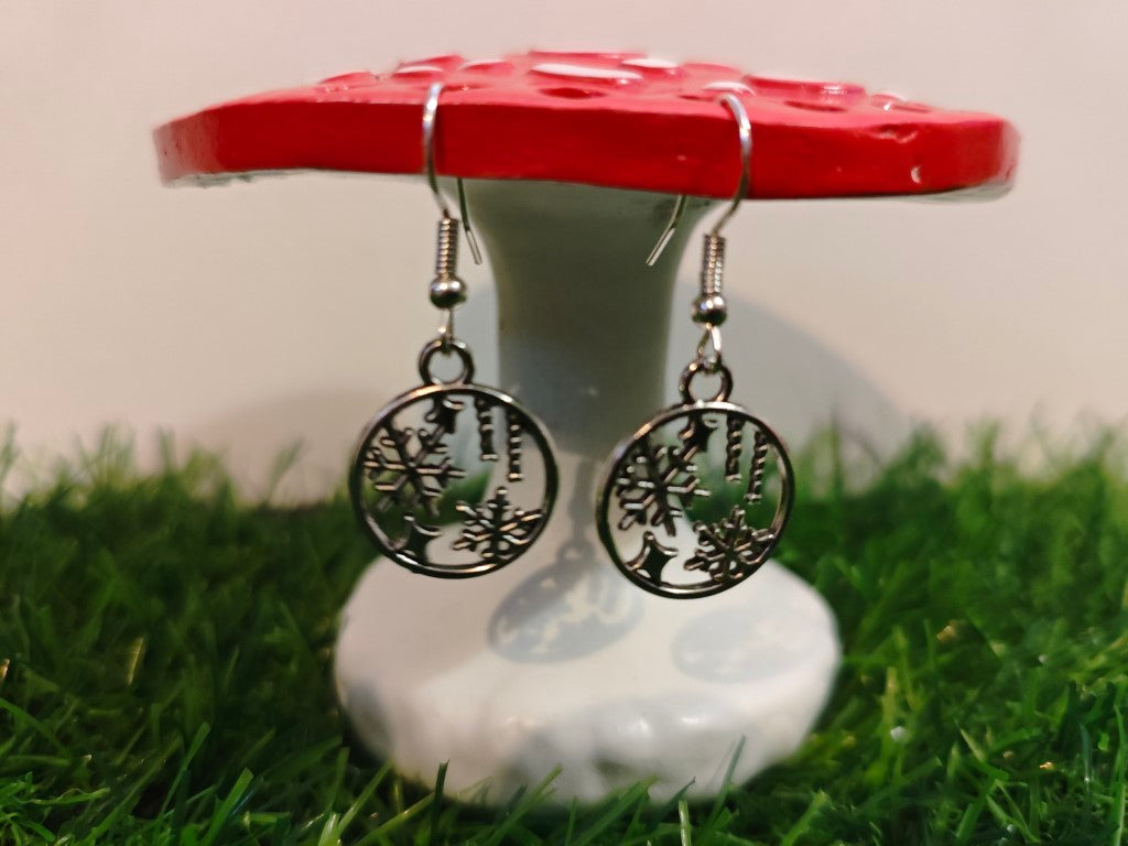 Silver Snowflake Earrings