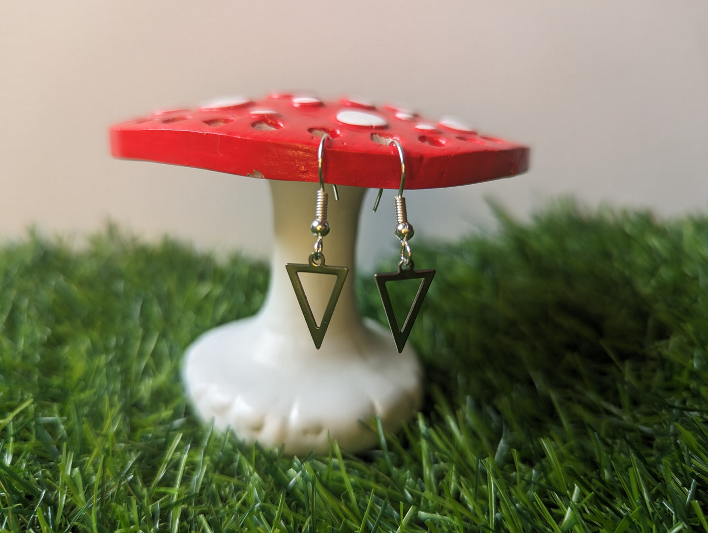 Silver Triangle Earrings