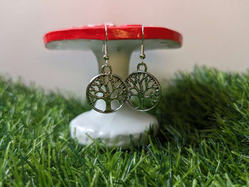 Silver Tree Of Life Earrings