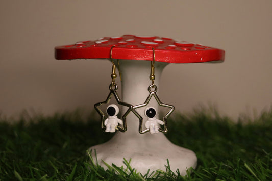 Gold Star Astronaut Earrings