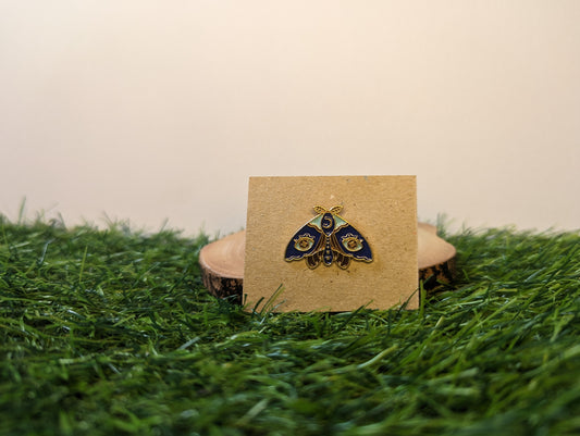 Blue Moth Pin