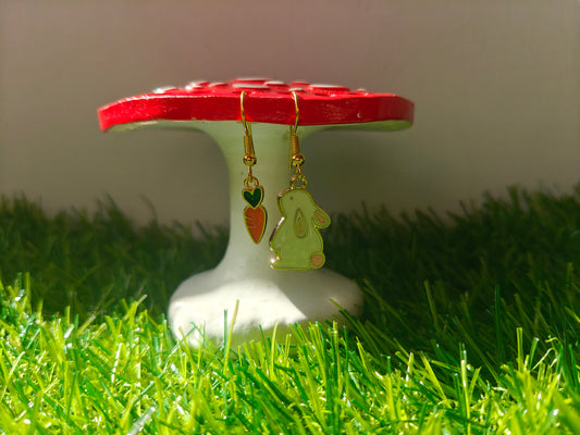 Bunny And Carrot Earrings