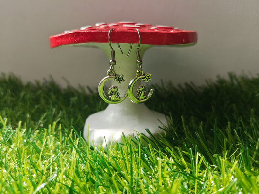 Bunny In Moon Earrings