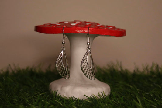 Silver Butterfly Wing Earrings