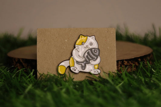 Cat With Fish Pin
