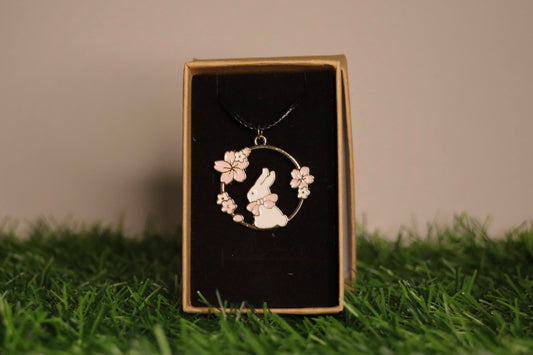 Cherry Blossom Bunny Necklace