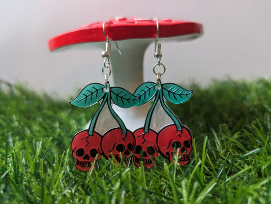 Cherry Skull Earrings