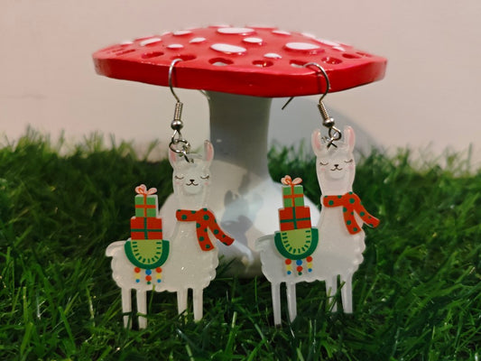 Festive Llama Earrings