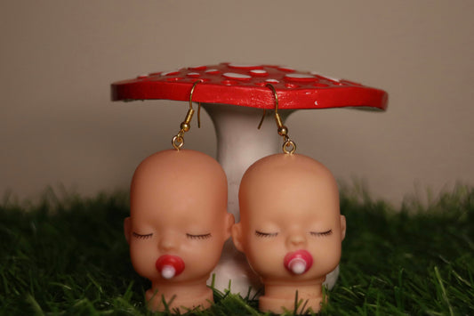 Freaky Doll Head Earrings