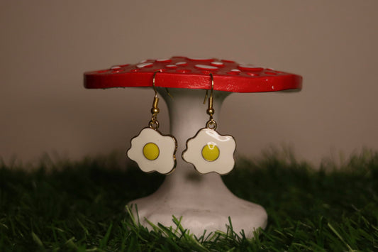 Fried Egg Gold Earrings