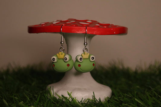 Frog King Earrings