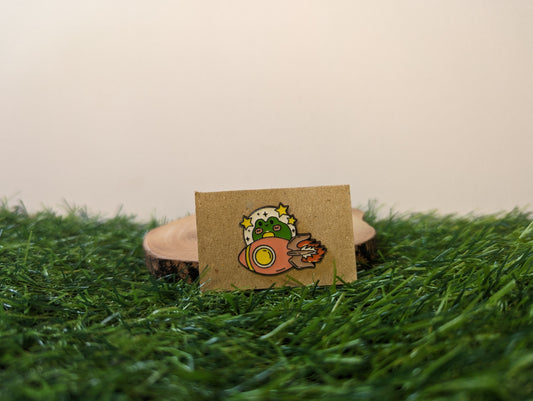 Frog On A Rocket Pin