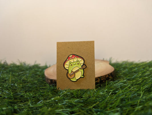 Frog Playing A Banjo Pin