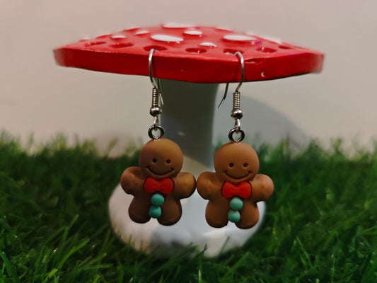 Gingerbread Man Earrings