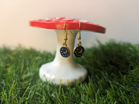 Gold Celestial Circle Earrings