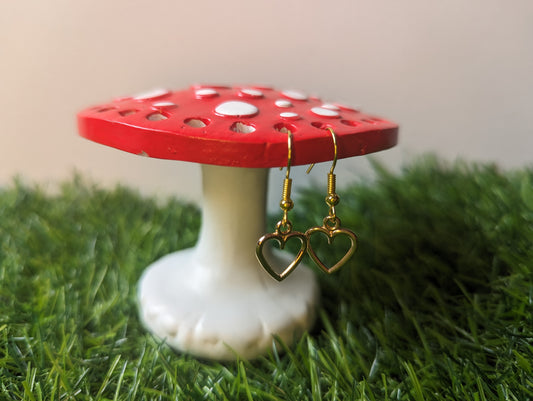 Gold Heart Earrings