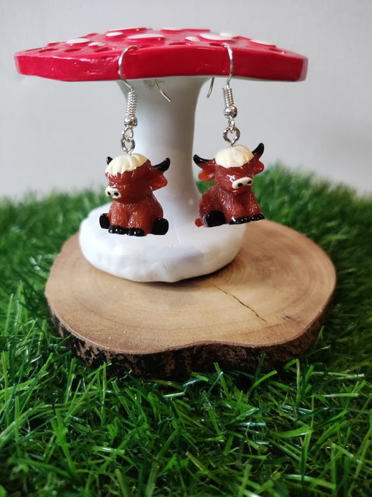 Highland Coo Earrings
