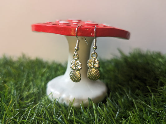 Silver Pineapple Earrings