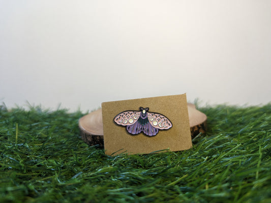 Pink And Purple Moth Pin