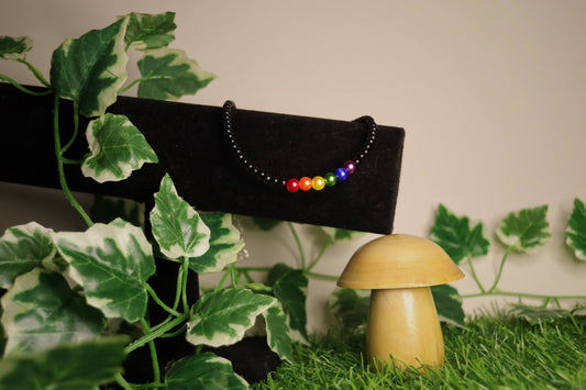 Pride Rainbow Beaded Necklace