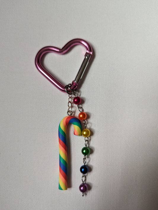 Heart Carabiner with Rainbow Sweet