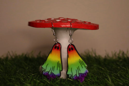 Rainbow Ghost Earrings