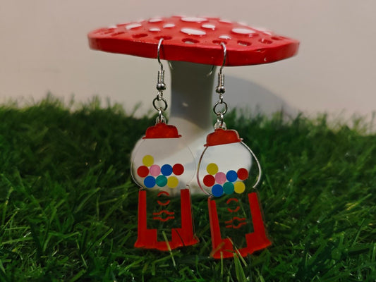 Retro 2-D Gumball Machine Earrings