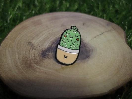 Rosy Cheek Potted Cactus Pin