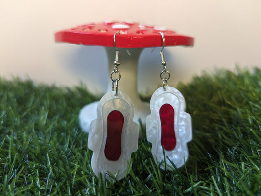Sanitary Pad Earrings