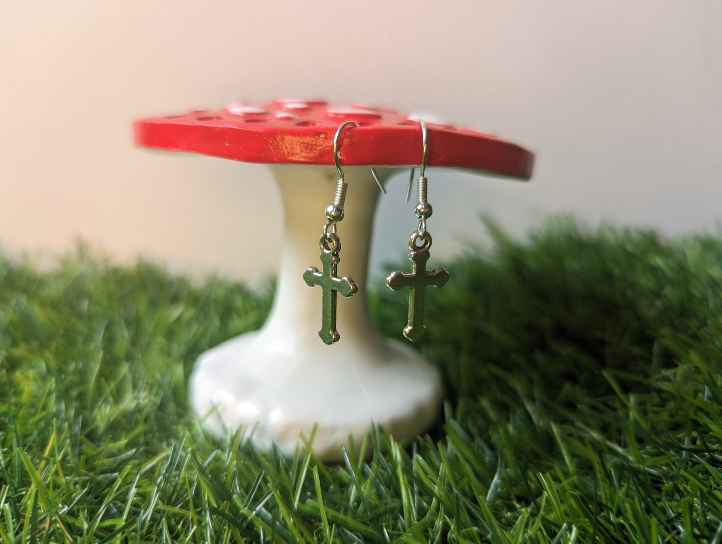 Silver Cross Earrings