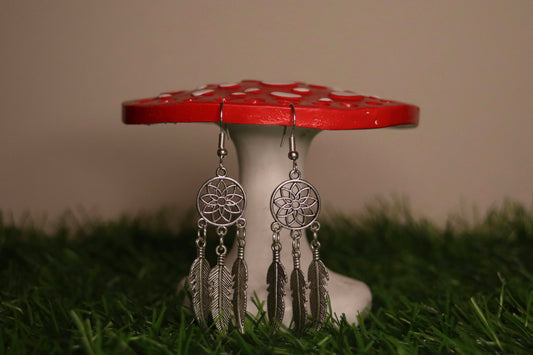 Silver Dreamcatcher Earrings