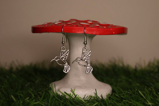 Silver Kingfisher Earrings