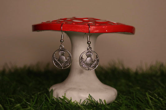 Silver Thistle Earrings