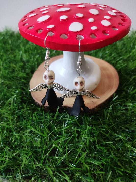 Skull Angel Earrings