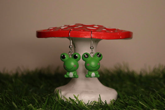Smiley Frog Earrings
