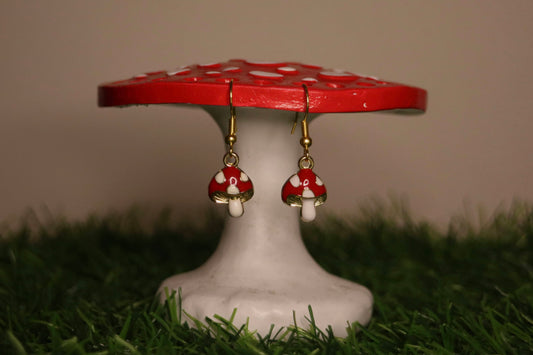 Red Toadstool Earrings