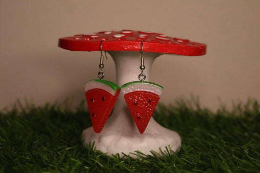 Watermelon Wedge Earrings