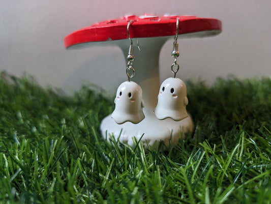 White Ghost Earrings