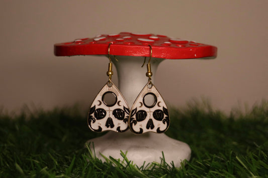 Yes or No Skull Planchet Earrings
